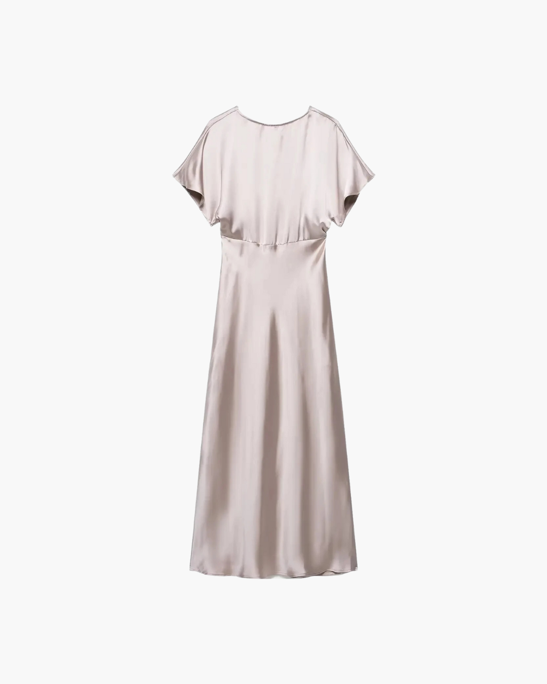 Elegante Midi Jurk met V-Hals en Plooi Details voor Dames
