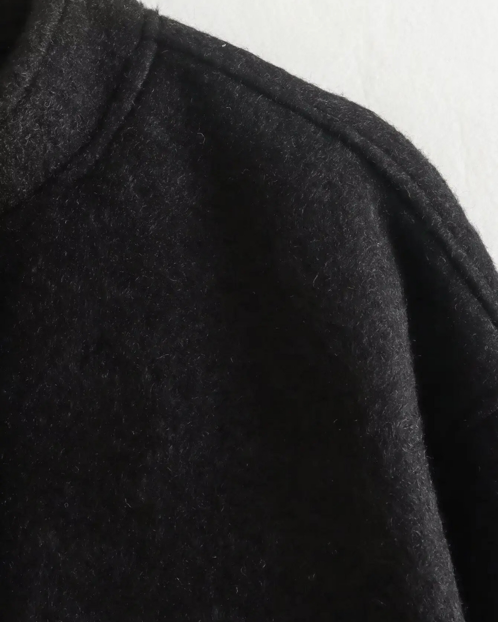 Textured Wool Blend Bomber Jacket with Pockets in Grey
