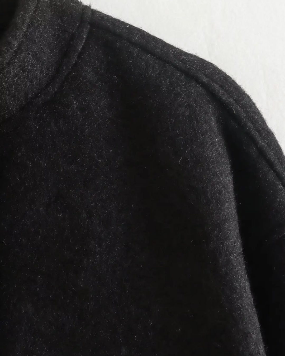 Textured Wool Blend Bomber Jacket with Pockets in Grey