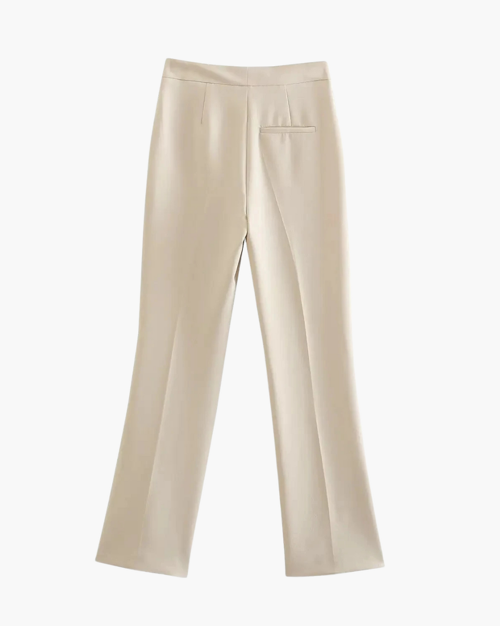 Tweedelig Set met Strapless Top en Rechte Wijde Broek voor Dames