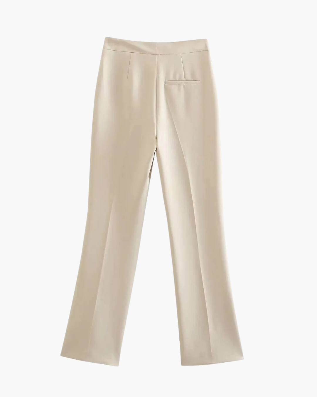 Tweedelig Set met Strapless Top en Rechte Wijde Broek voor Dames