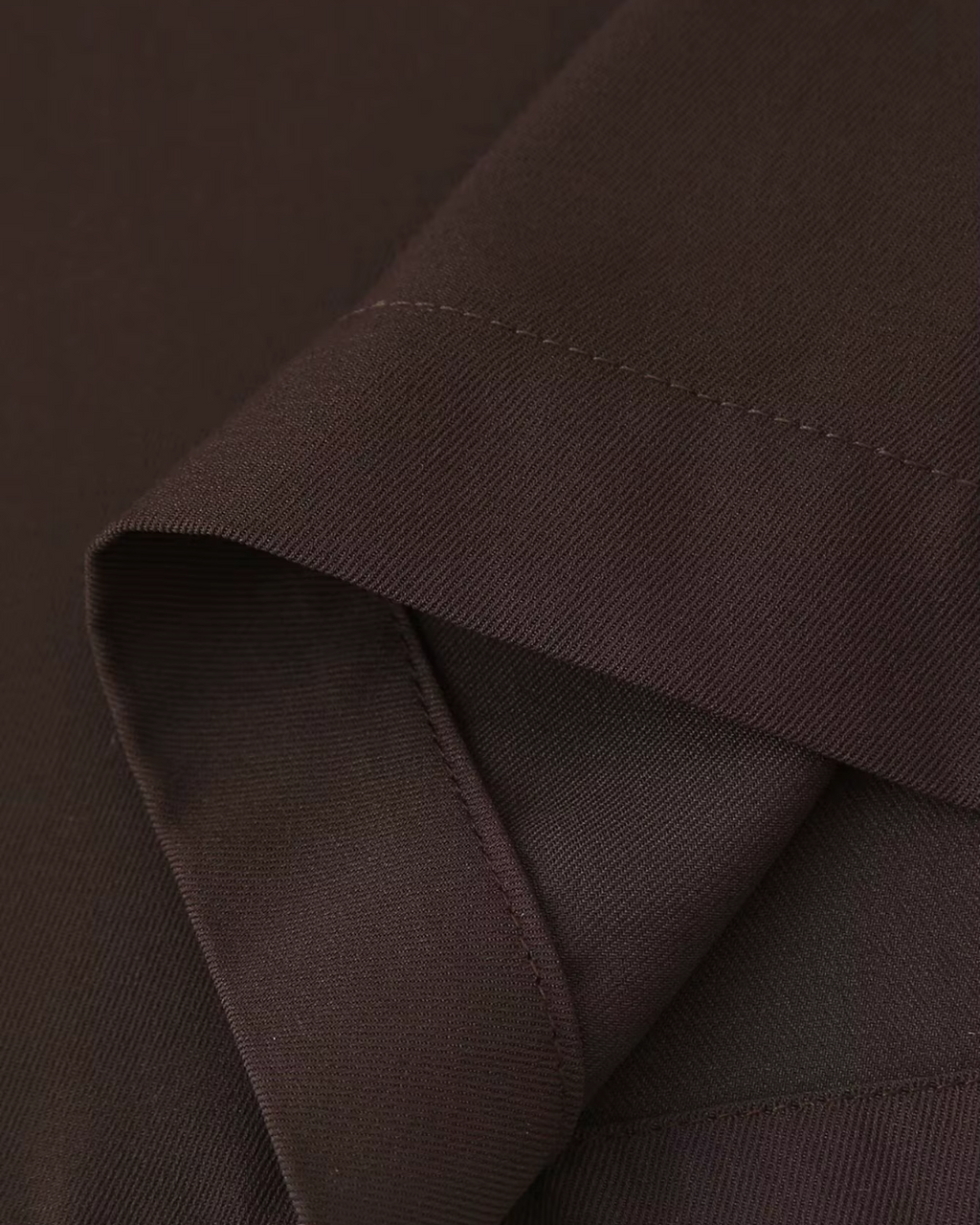 High-Waisted Belted Pleated Wide-Leg Trousers in Dark Brown