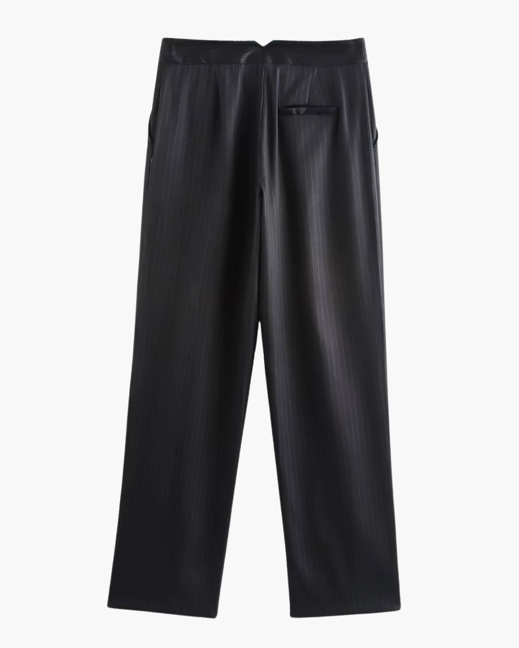 Gestreepte Zwarte Tweedelige Blazer en Broek Set voor Dames