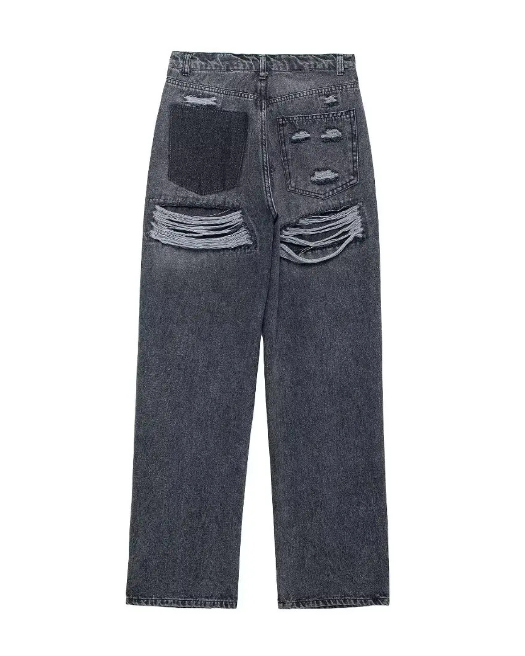 Vintage Denim Jeans met Gaten & Hoge Taille voor Dames