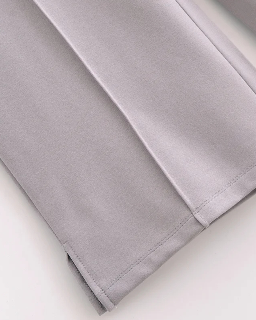 2-Delige Set met Slim Fit Top en Broek in Stretchstof voor Dames