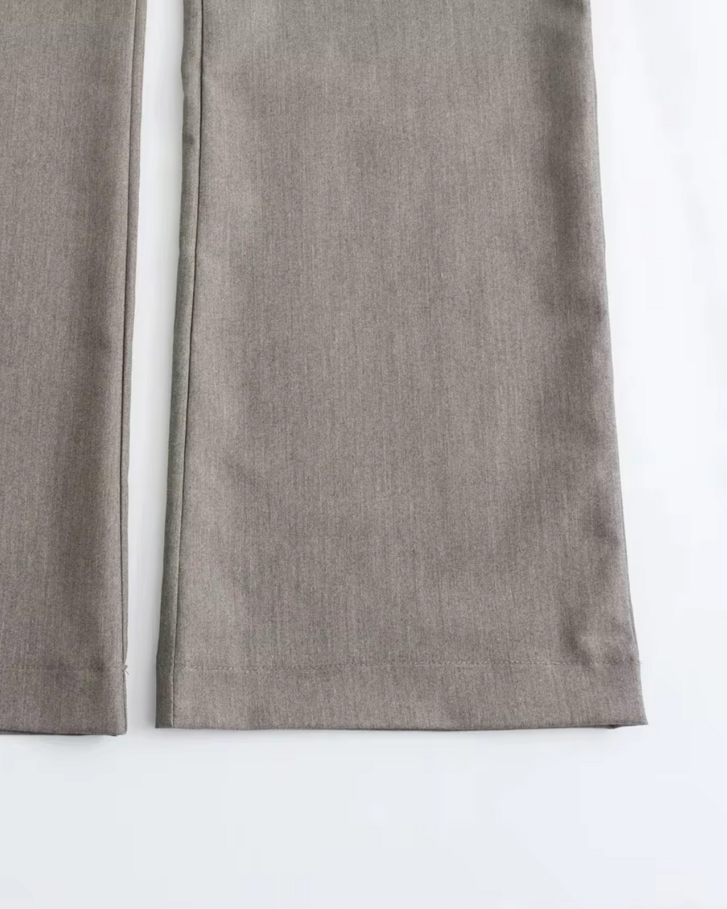Vintage Office Grijze Blazer en Broek Set voor Dames
