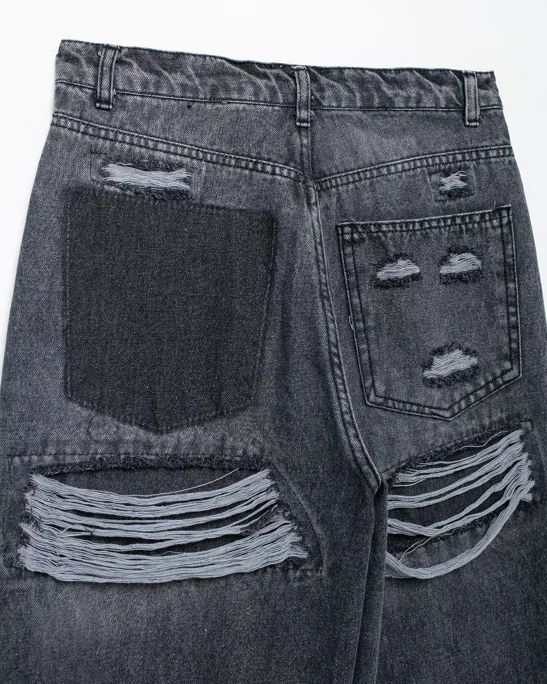 Vintage Denim Jeans met Gaten & Hoge Taille voor Dames