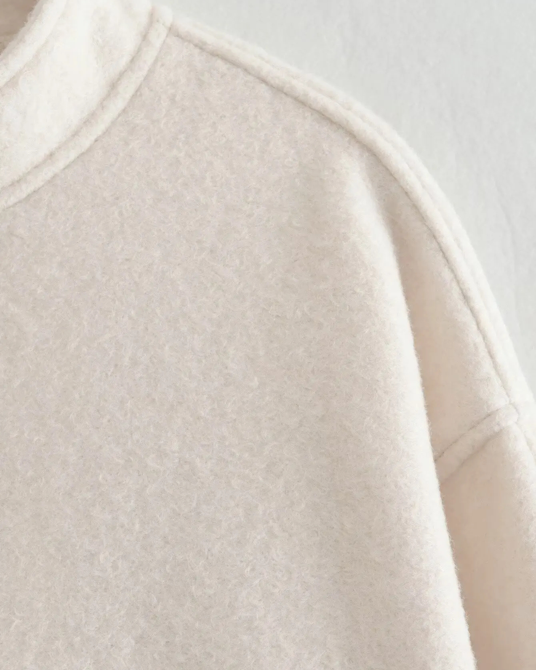 Textured Wool Blend Bomber Jacket with Pockets in Grey