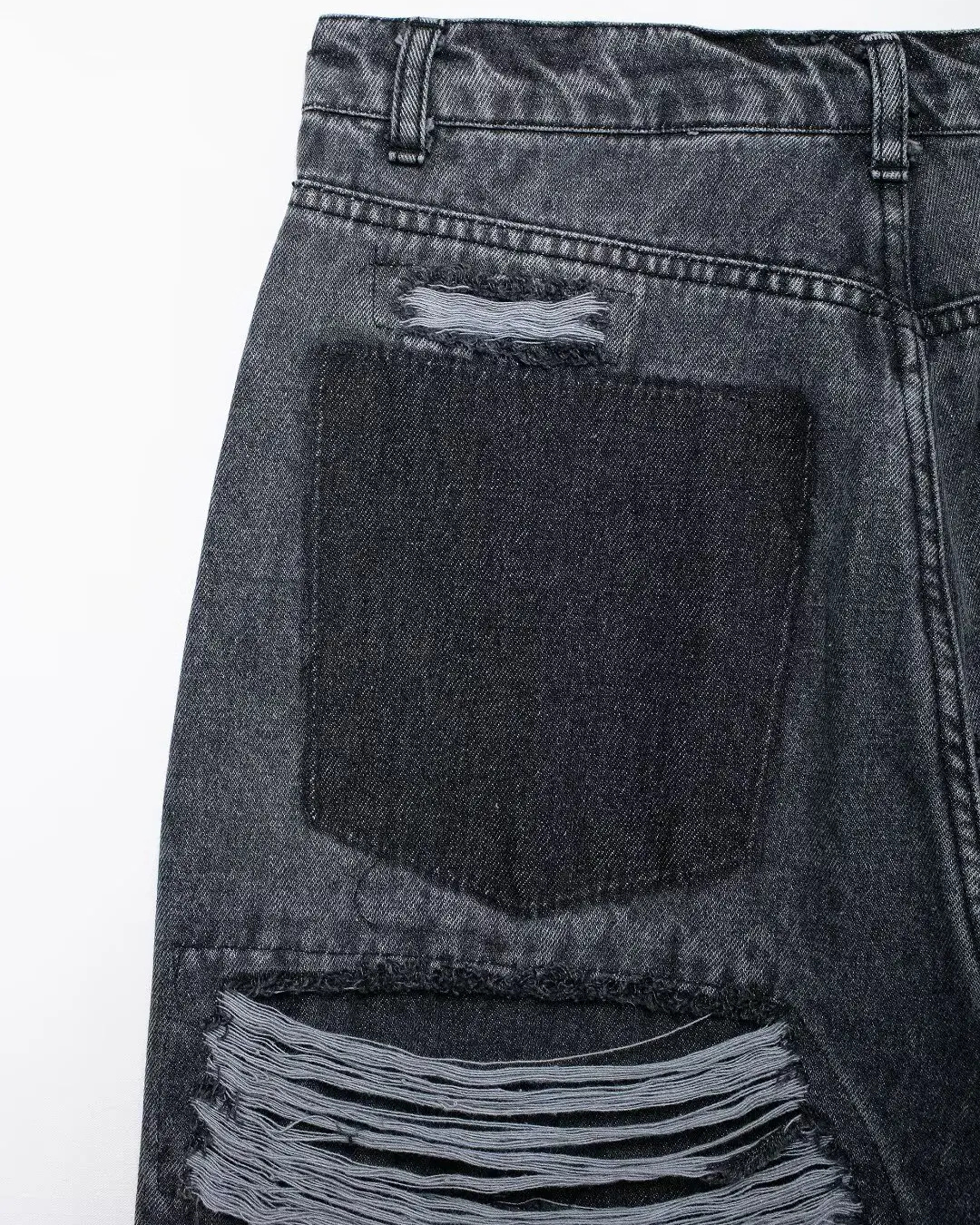 Vintage Denim Jeans met Gaten & Hoge Taille voor Dames