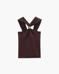 Gebreide Mouwloze Crop Top voor Dames