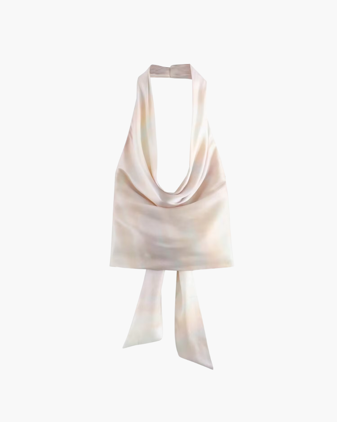 Zijde Halter Top met Open Rug voor Dames