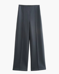 Hoge Taille Grijze Rechte Pijpen Broek voor Dames