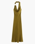 Satijnen Jurk Off-Shoulder met Open Rug voor Dames