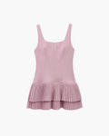 Mini-Jurk met Vierkante Hals en Gelaagde Ruches voor Dames