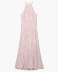 Getextureerde Halter Maxi-Jurk met Open Rug voor Dames