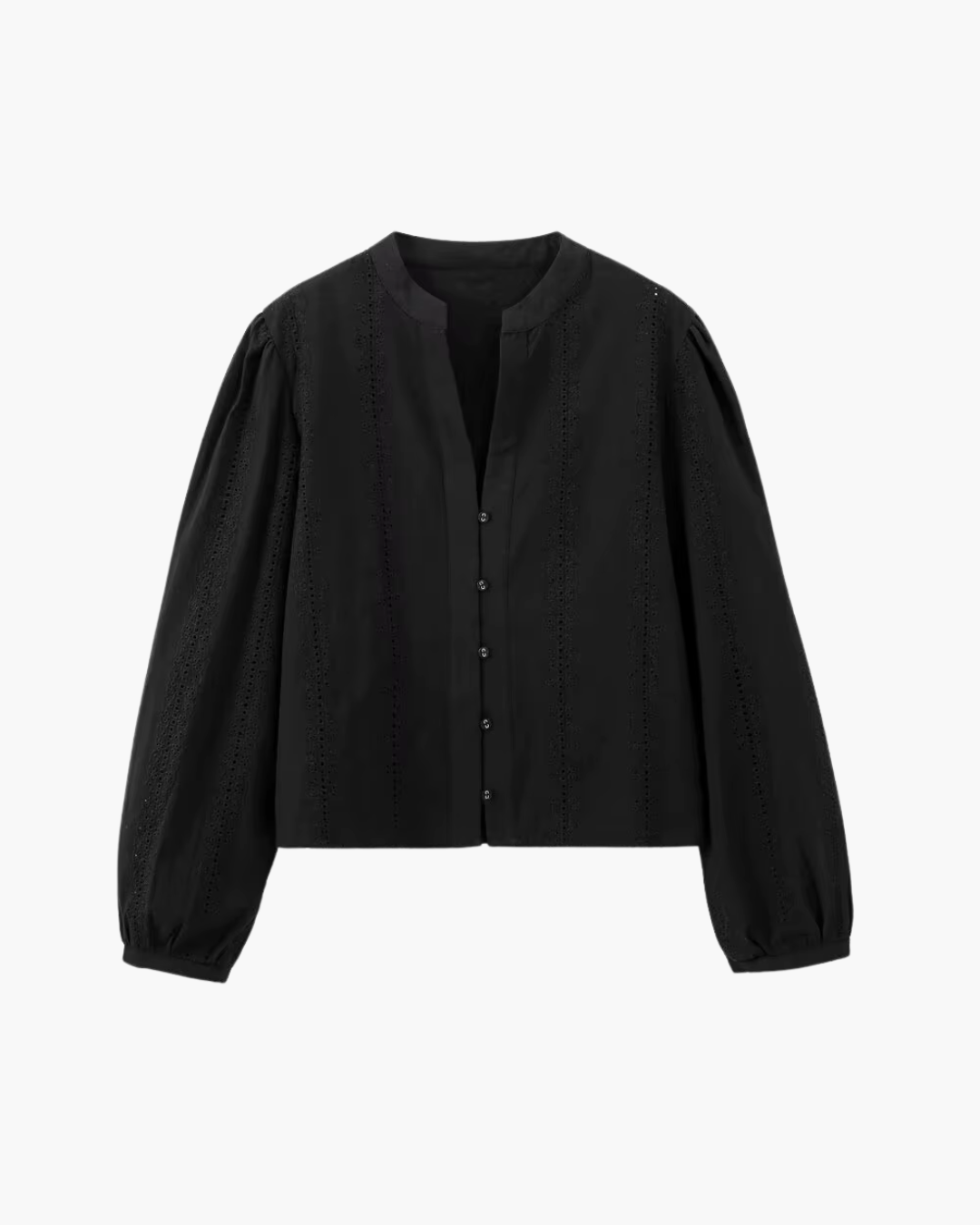 Borduurblouse met Lange Mouwen in Vintage Stijl voor Dames