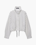 Casual Losse Polkadot Herfstjas met Rits en Trekkoord voor Dames