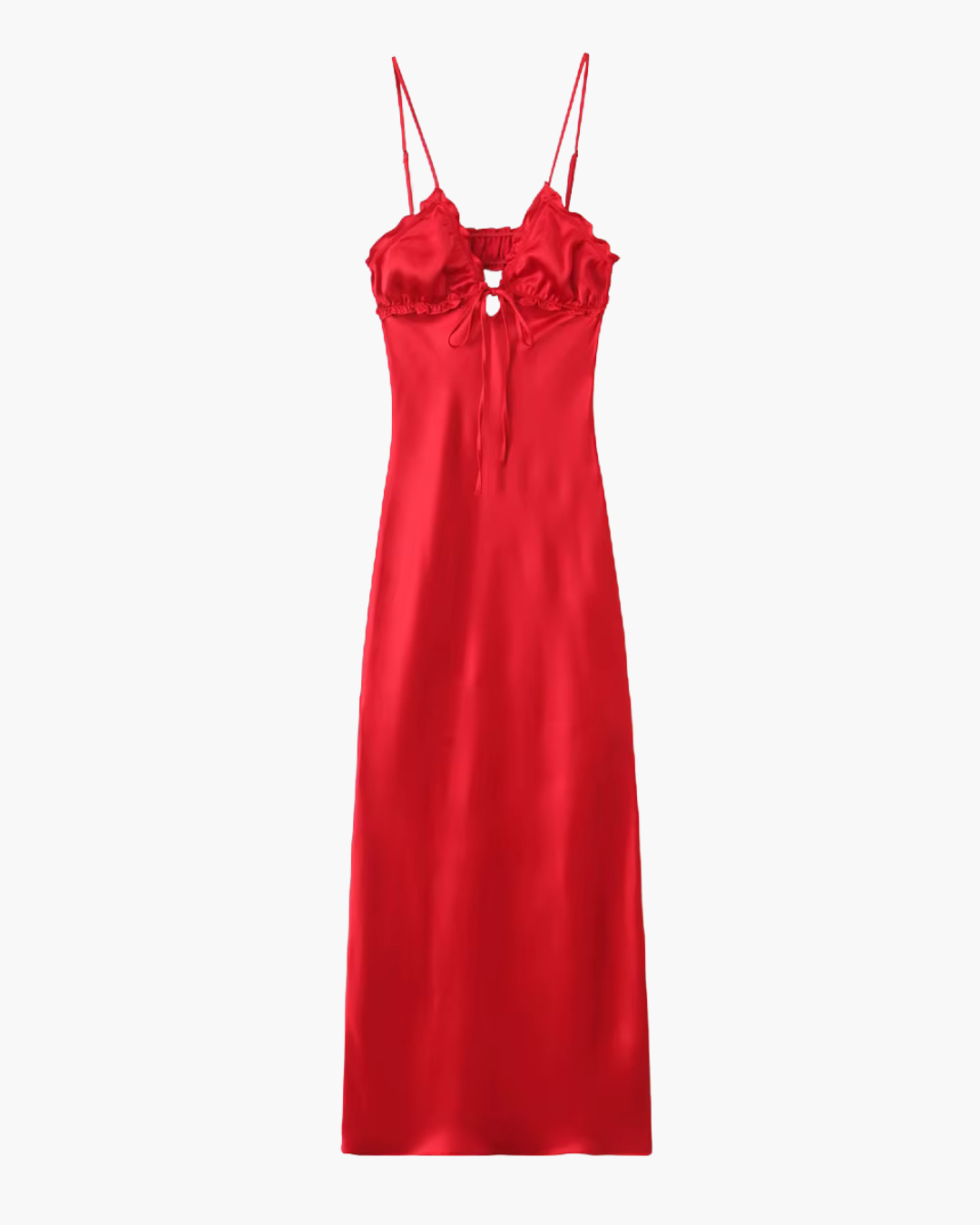 Gestapelde Satijnen Slipdress met Verfraaiing voor Dames