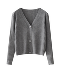 Casual Gebreid V-Hals Vest met Knoopsluiting voor Dames