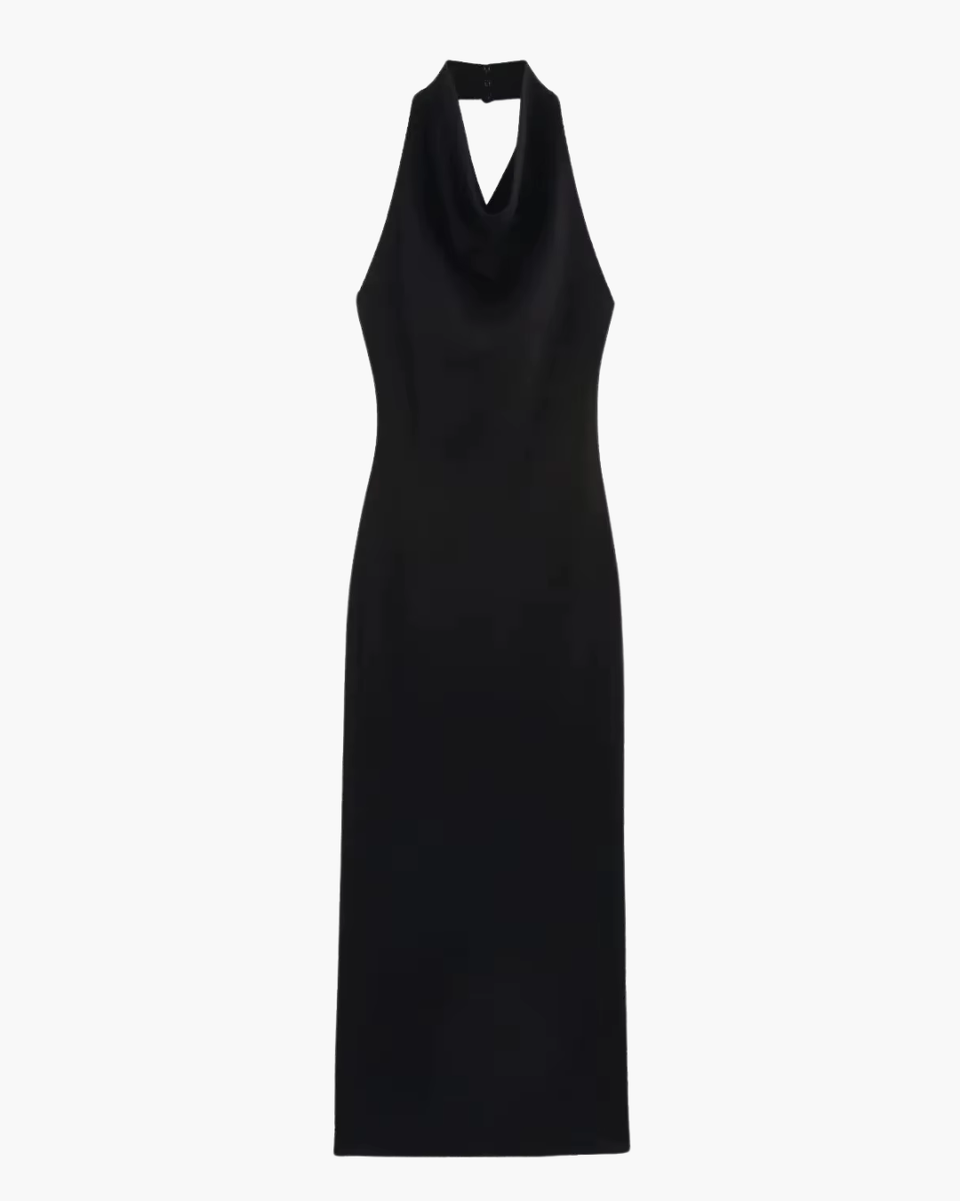 Gebreide Halter Midi-Jurk met Open Rug voor Dames
