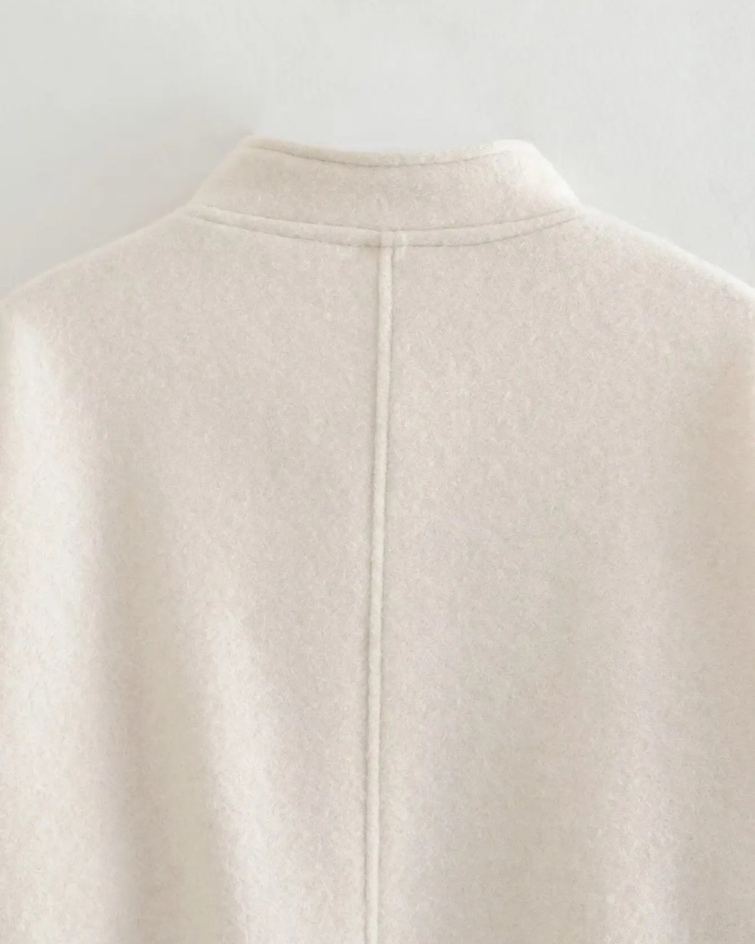Textured Wool Blend Bomber Jacket with Pockets in Grey