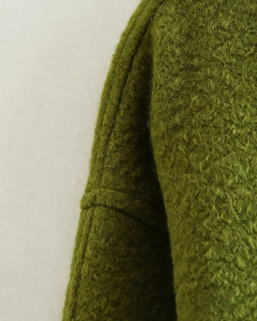 Textured Wool Blend Bomber Jacket with Pockets in Grey