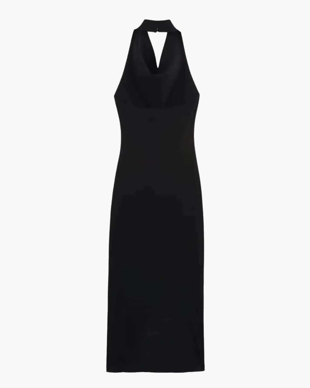Gebreide Halter Midi-Jurk met Open Rug voor Dames