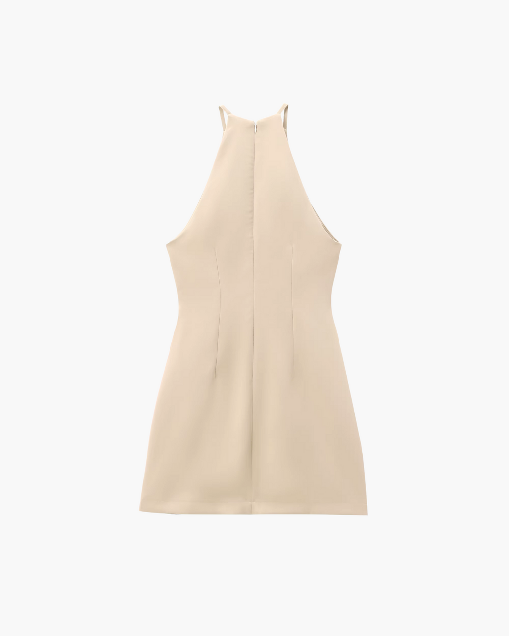 Mouwloze Mini-Jurk met Open Rug en Ronde Hals voor Dames