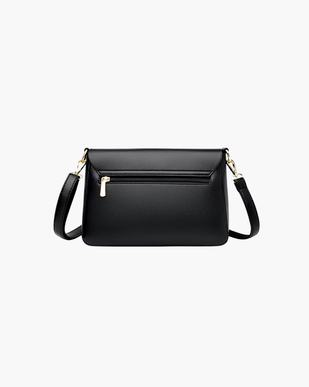 Trendy Zwarte Crossbody Tas van Hoogwaardig PU Leer