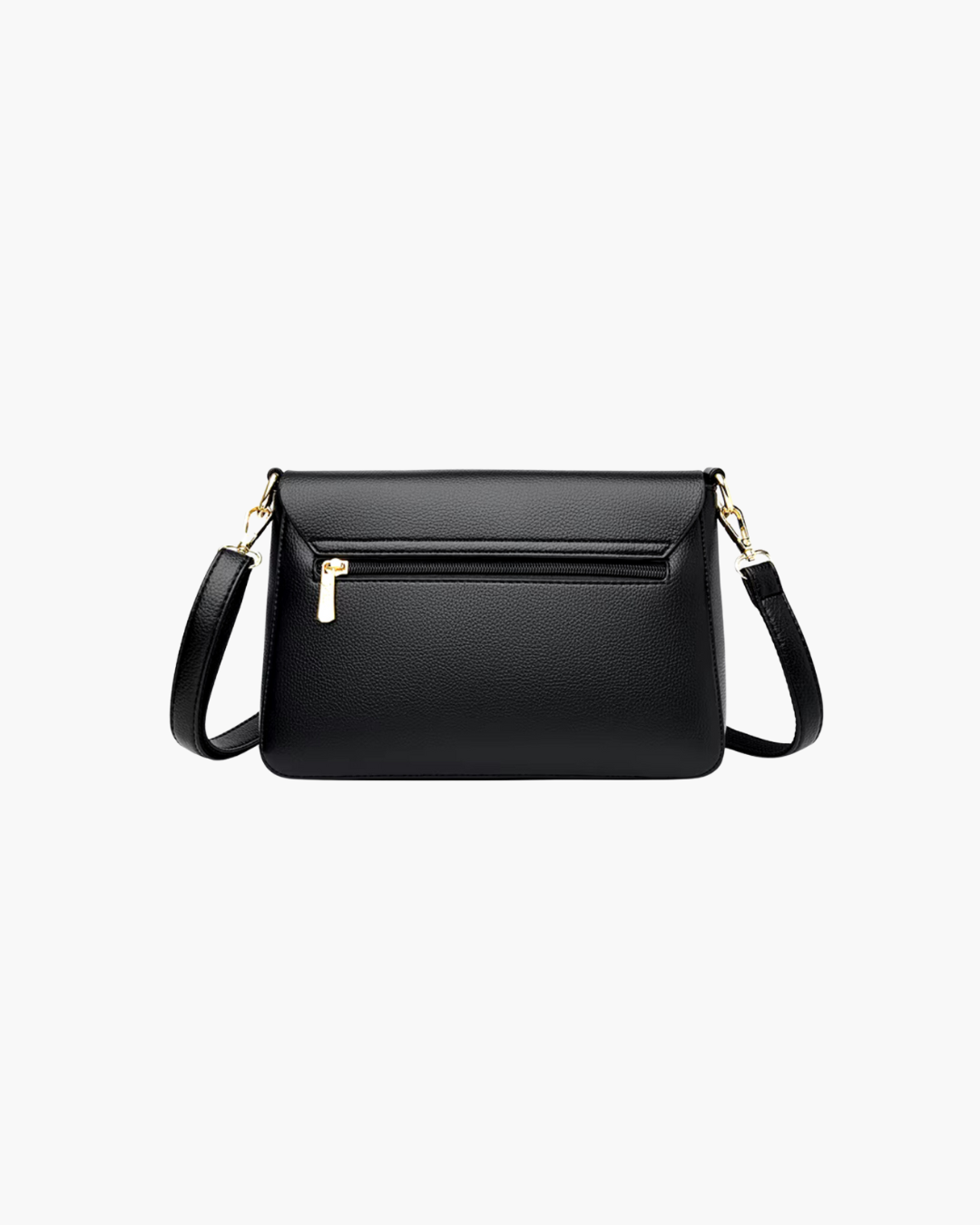Trendy Zwarte Crossbody Tas van Hoogwaardig PU Leer