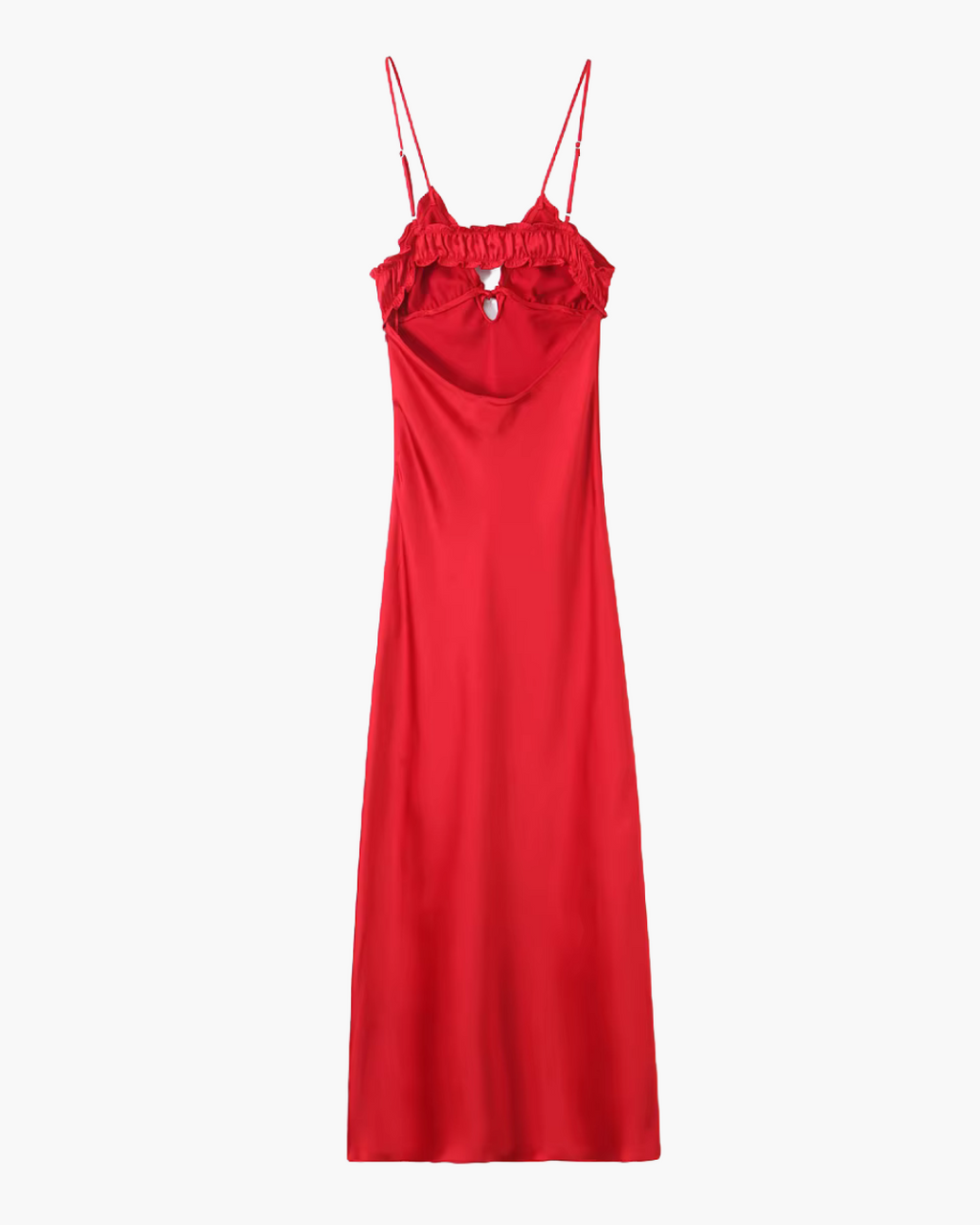 Gestapelde Satijnen Slipdress met Verfraaiing voor Dames
