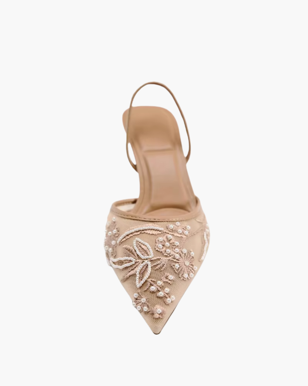 Kaki Borduursel Naaldhak Sandalen met Kralen voor Dames