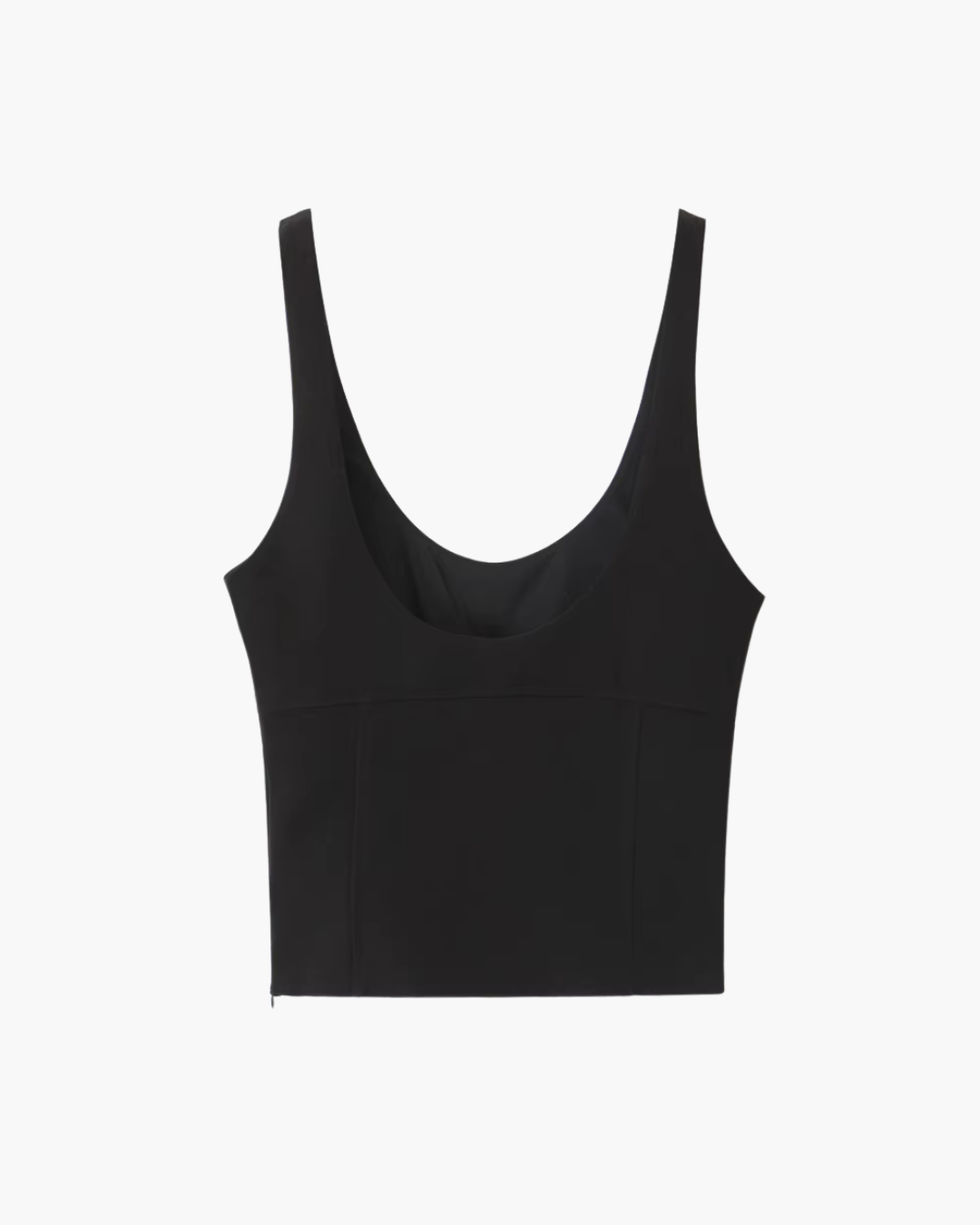 Rhinestone Bow-Accent Scoop Neck Tank Top in Classic Black