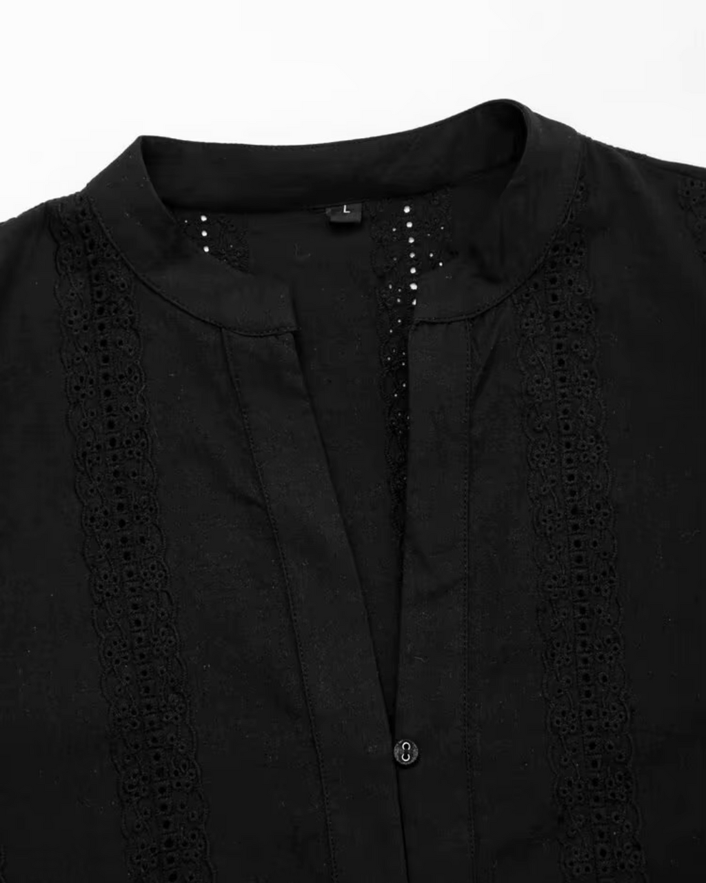 Borduurblouse met Lange Mouwen in Vintage Stijl voor Dames