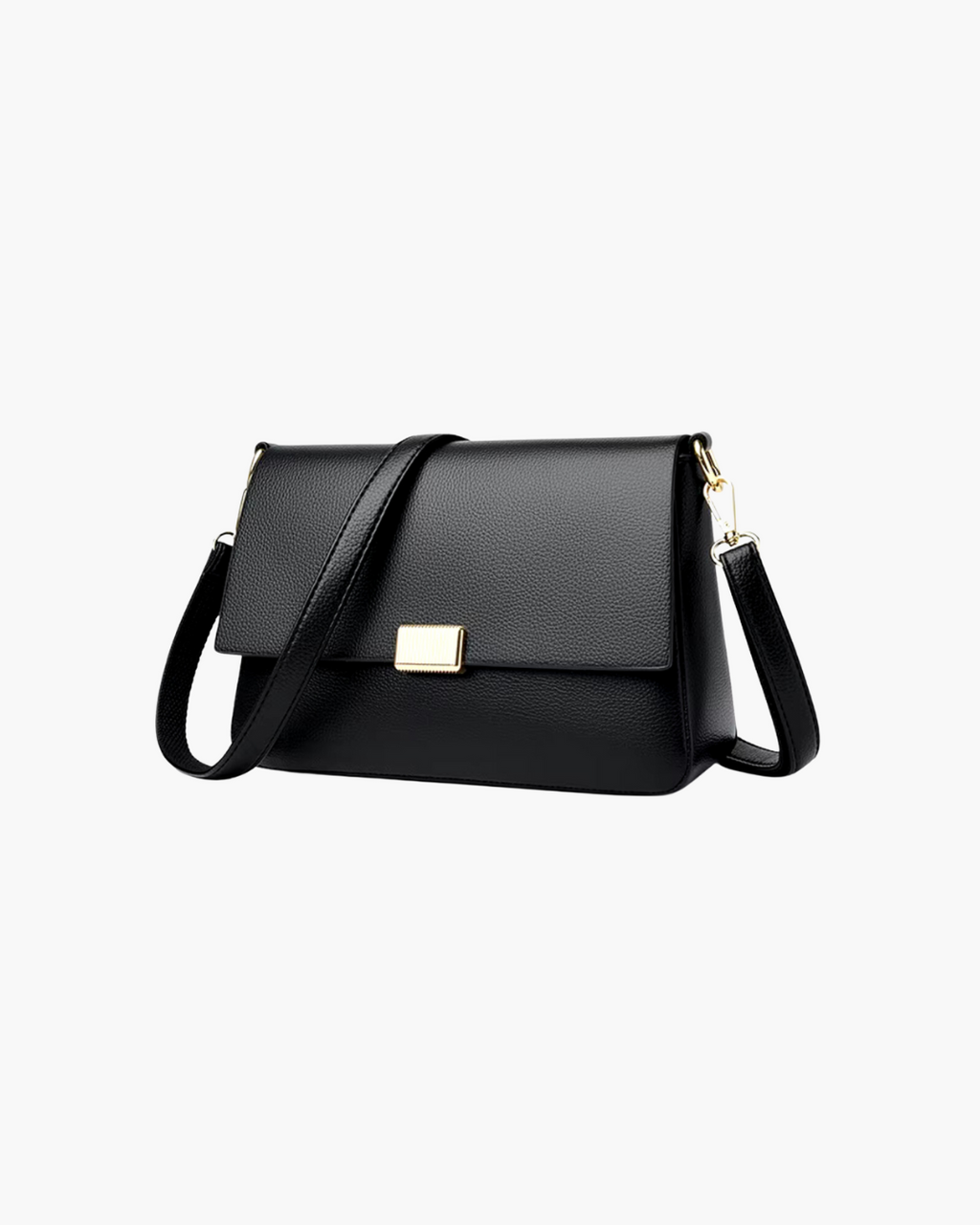 Trendy Zwarte Crossbody Tas van Hoogwaardig PU Leer
