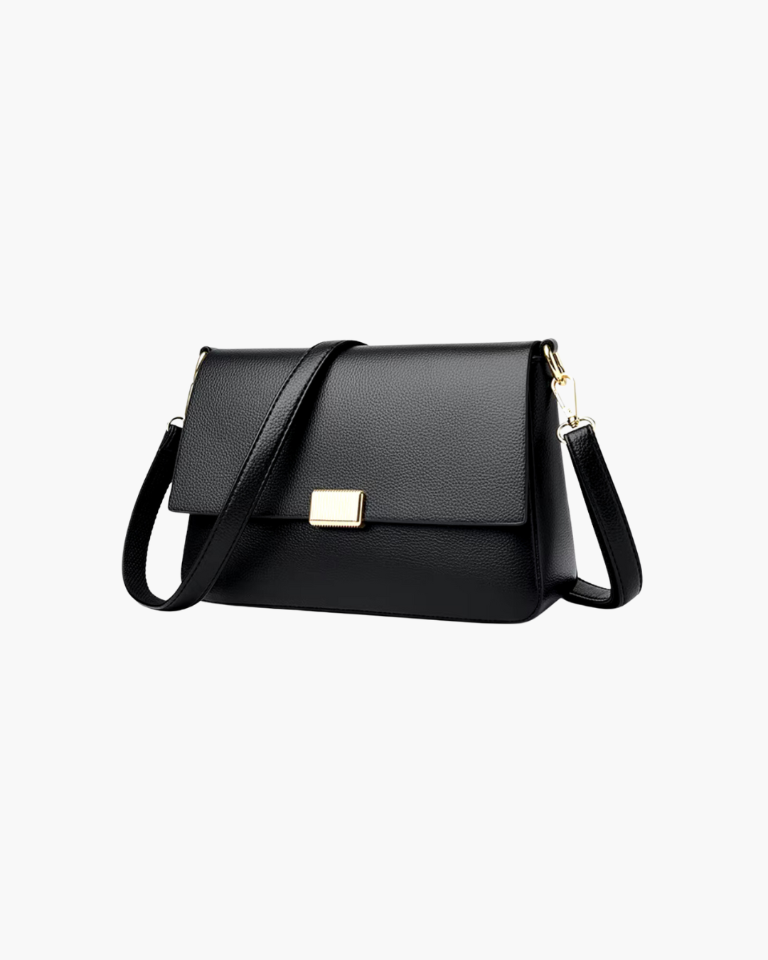 Trendy Zwarte Crossbody Tas van Hoogwaardig PU Leer