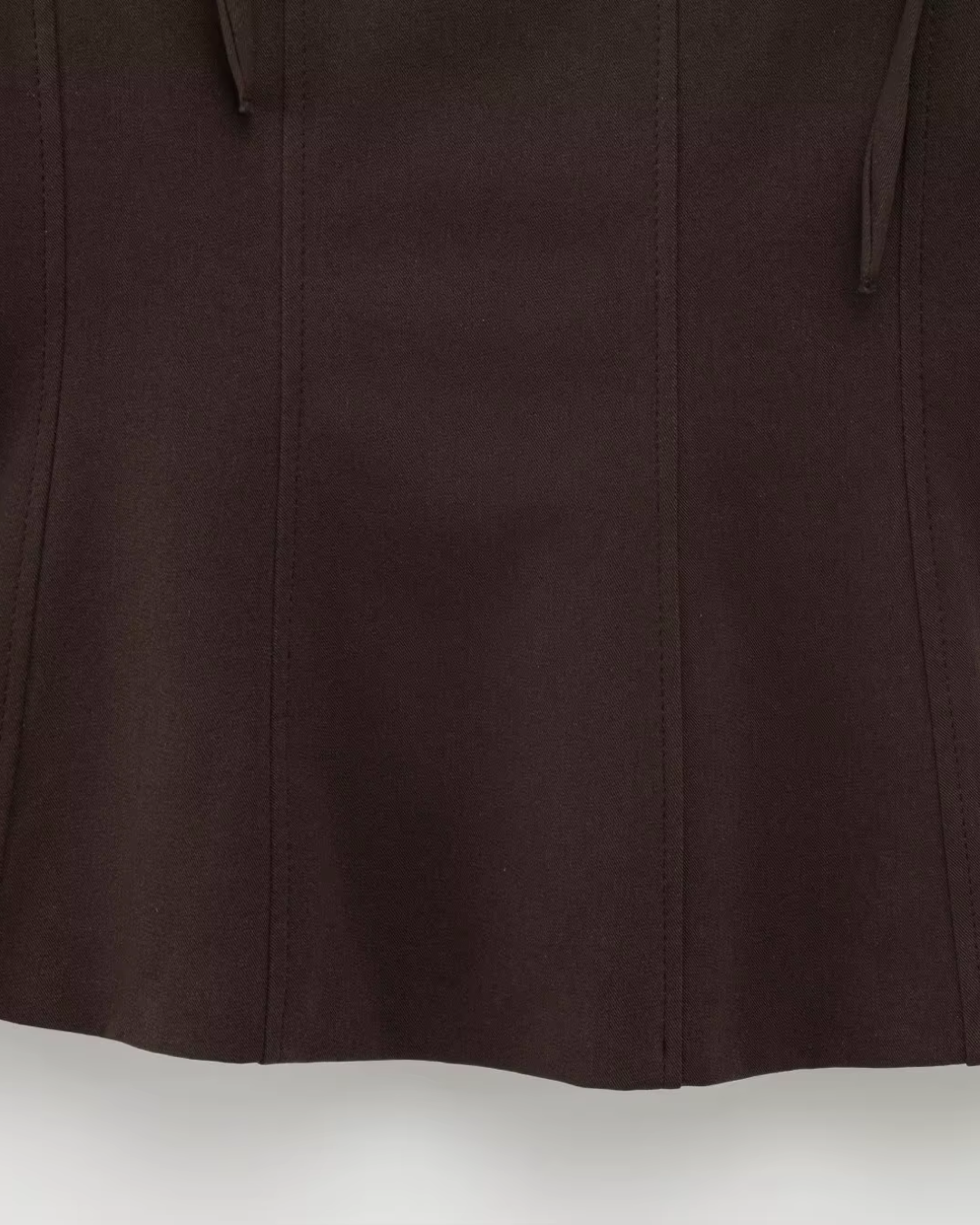 Double Tie-Shoulder Corset Camisole Top in Dark Espresso Brown