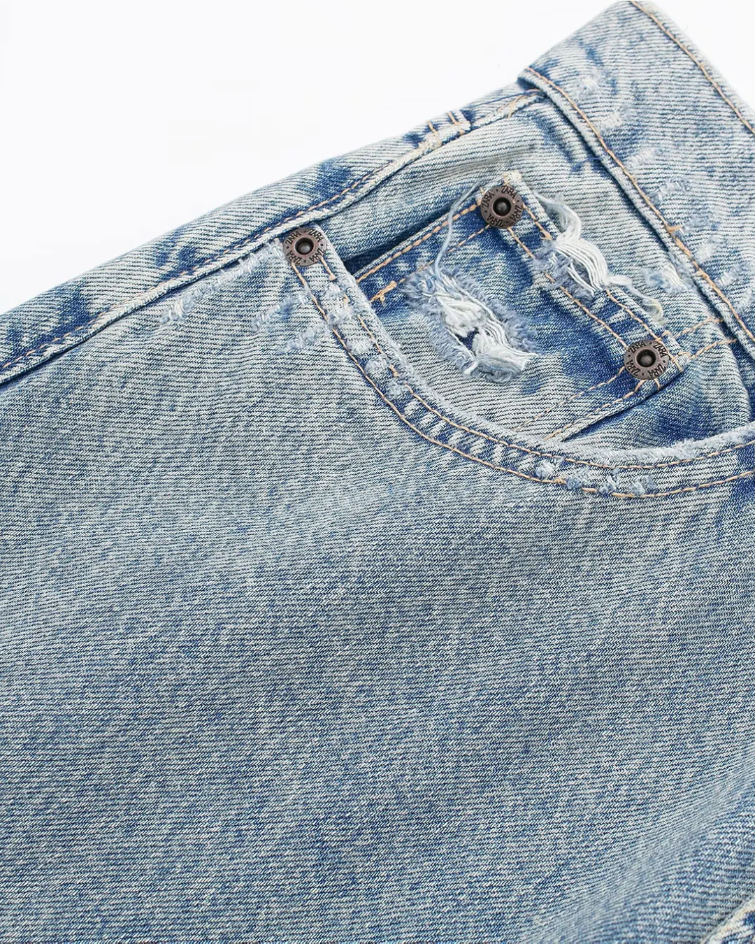Vintage Denim Jeans met Gaten & Hoge Taille voor Dames