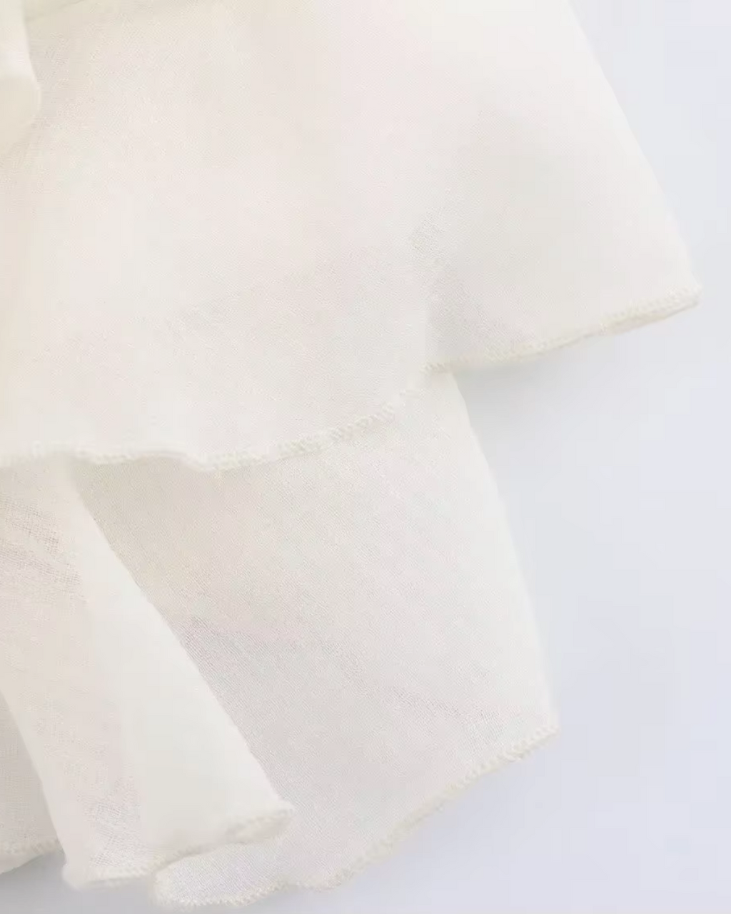 Tiered Ruffled Halter Neck Top in Crisp White