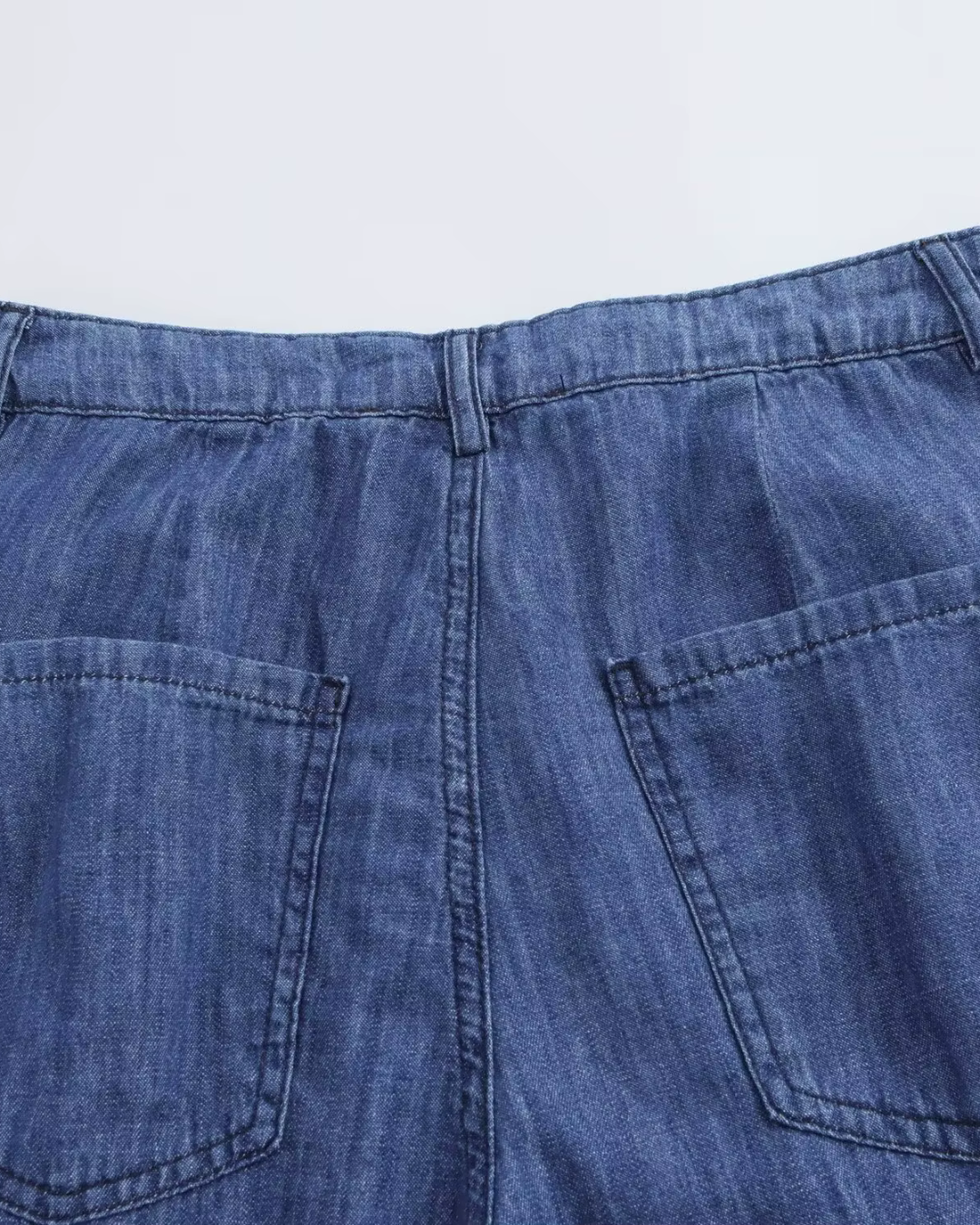 Denim Drape Broek voor Dames
