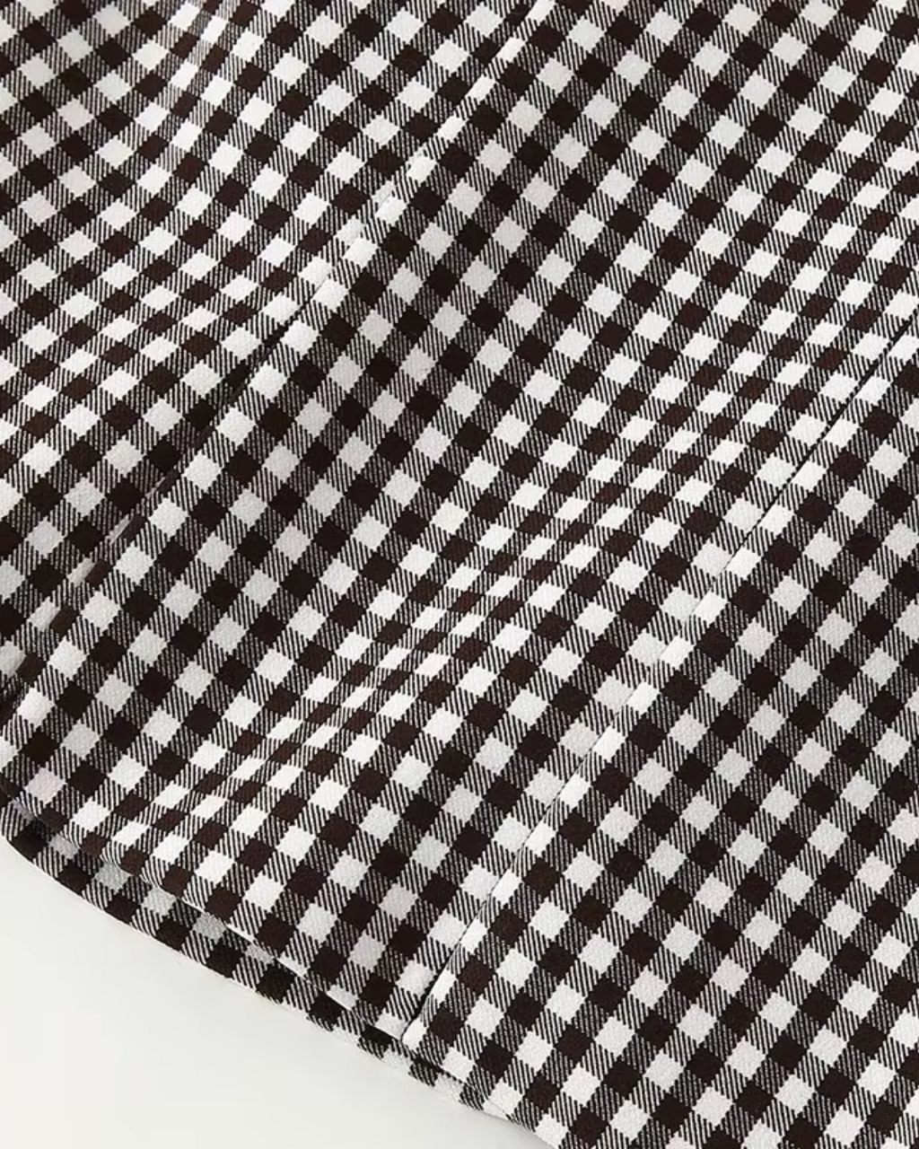 Gingham Corset Bustier Camisole Top in Black & White