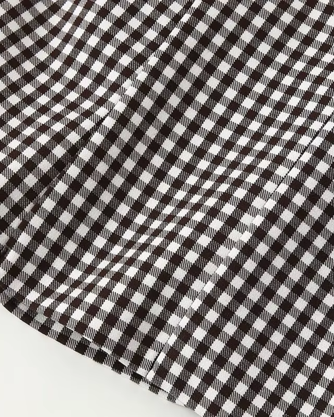 Gingham Corset Bustier Camisole Top in Black & White