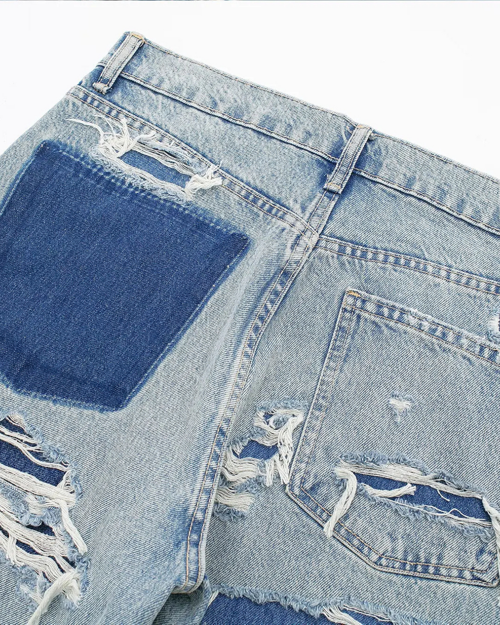 Vintage Denim Jeans met Gaten & Hoge Taille voor Dames