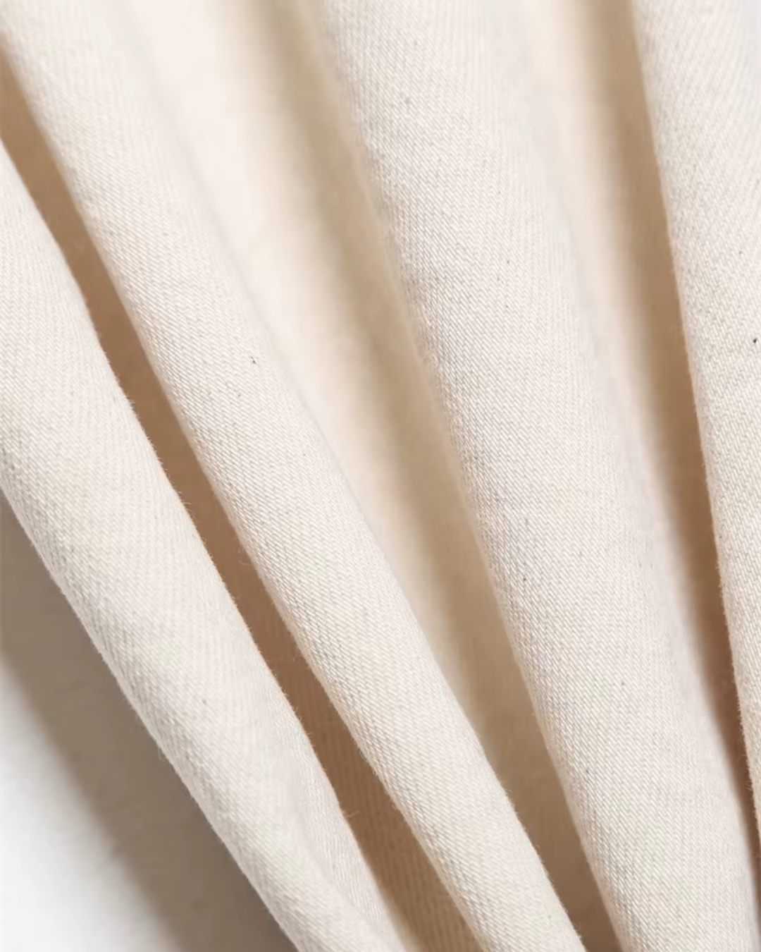 High-Waisted Patch Pocket Wide-Leg Trousers in Cream Off-White