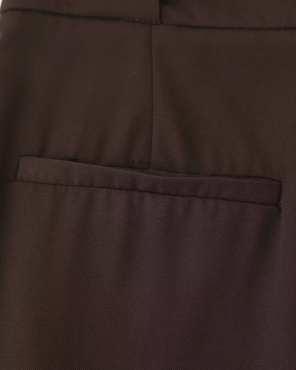High-Waisted Belted Pleated Wide-Leg Trousers in Dark Brown