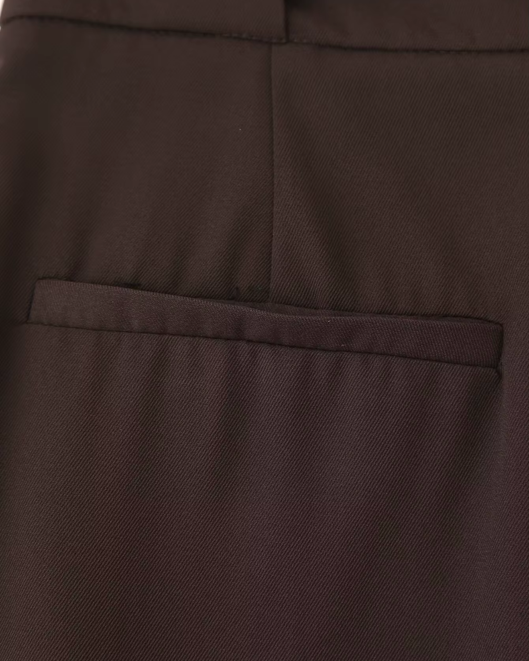 High-Waisted Belted Pleated Wide-Leg Trousers in Dark Brown